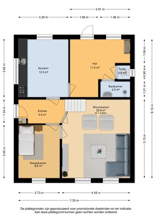 Plattegrond - Raadhuisstraat 39, 4431 AH 's-Gravenpolder - Begane grond - 2D.jpg